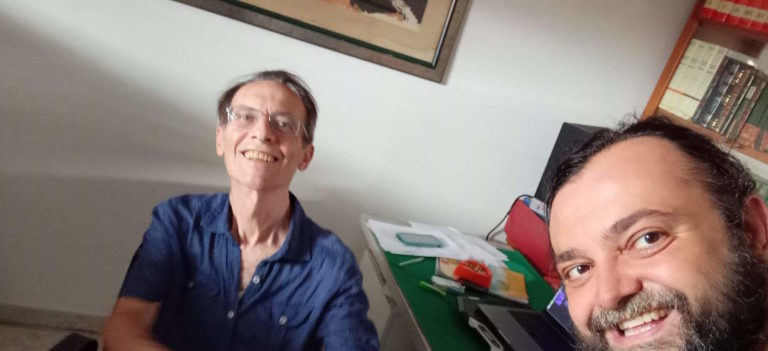 Boldrini-e-Matricardi-in-una-pausa-delle-prove-Leopardi
