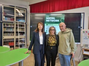 da-sx-dirigente-del-Guastaferro-profssa-Marina-Marziale-Sonia-Roscioli-dellassociazione-Pedale-Rossoblu-e-il-giornalista-Andrea-Barchiesi-moderatore-del-convegno
